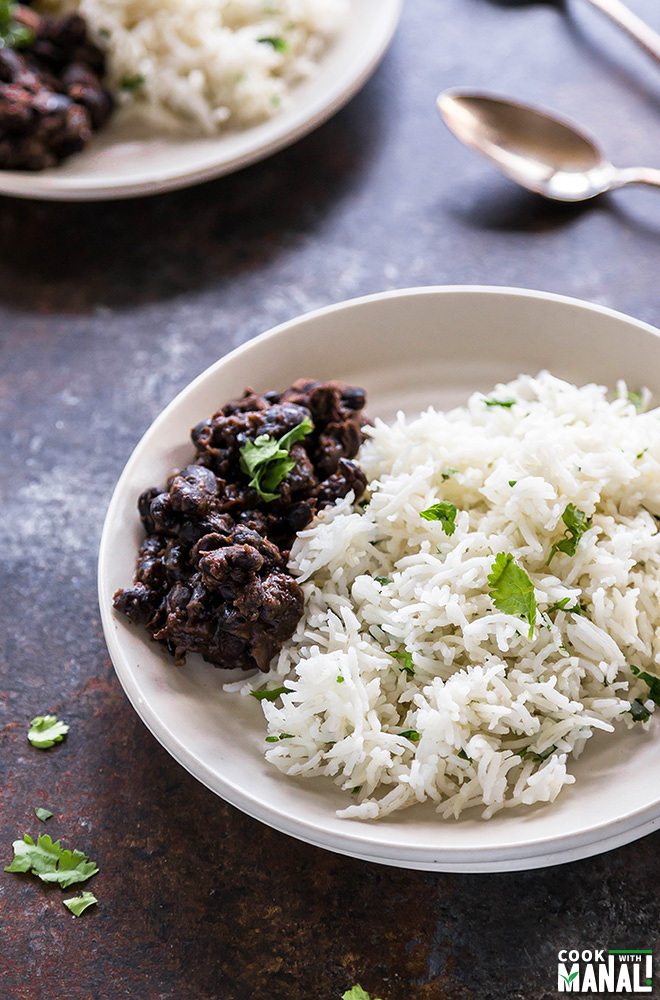 Instant pot black discount beans and white rice