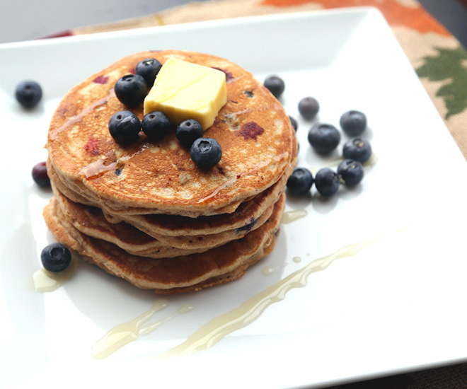 Whole Wheat Blueberry Pancakes - Cook With Manali