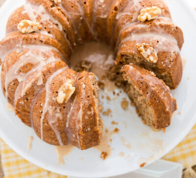 Apple Spice Cake with Maple Glaze - Cook With Manali