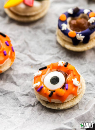 Halloween Donut Macarons - Cook With Manali