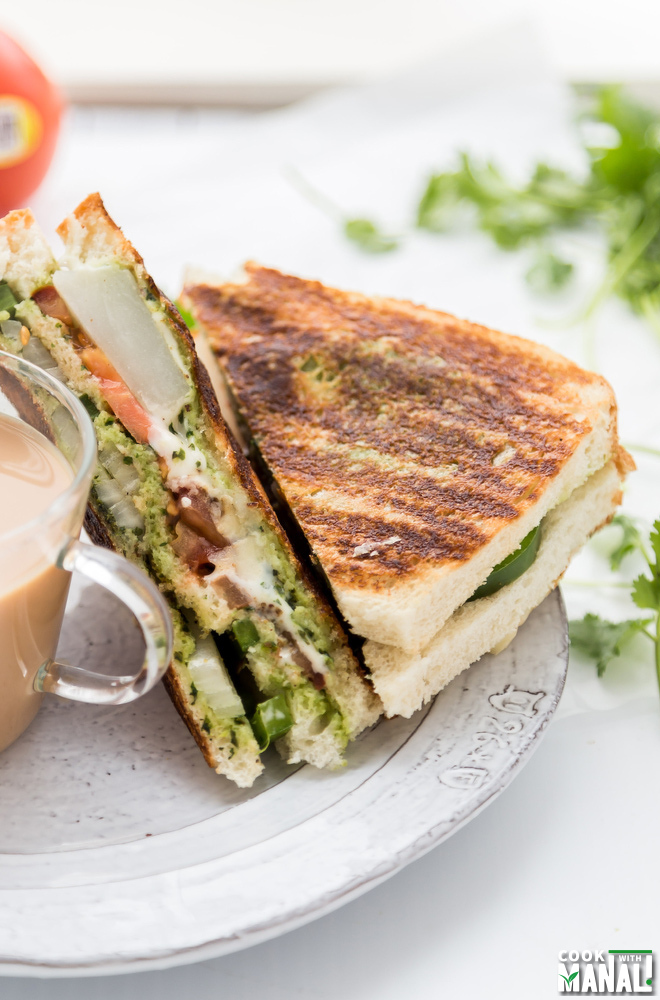 Bombay Veggie Grilled Cheese Sandwich - Cook With Manali