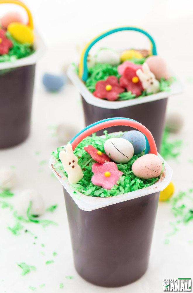 Easter Basket Pudding Cups - Cook With Manali