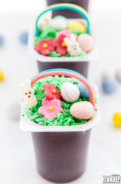 Easter Basket Pudding Cups - Cook With Manali