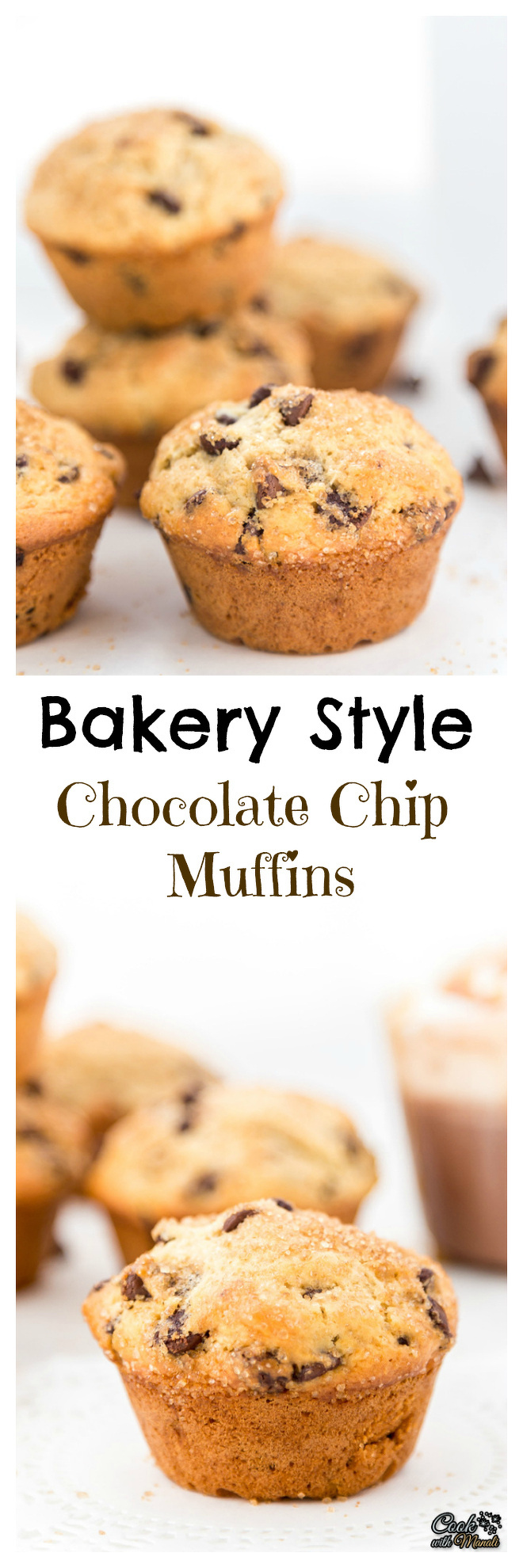 Bakery Style Chocolate Chip Muffins - Cook With Manali