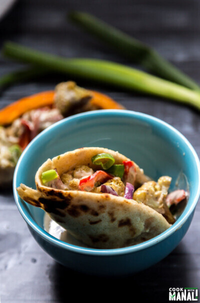 Roasted Cauliflower Pita Tacos - Cook With Manali