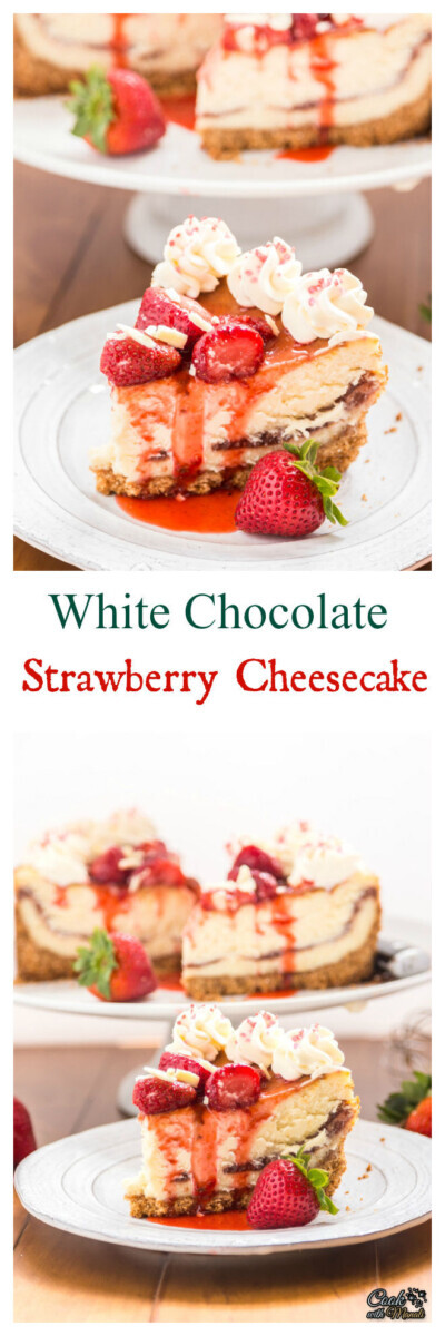 White Chocolate Strawberry Cheesecake - Cook With Manali