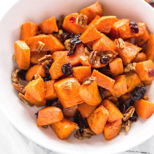 Maple Brown Butter Roasted Sweet Potatoes Recipe - Lisa's