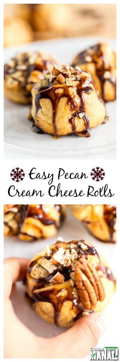 Pecan Cream Cheese Rolls - Cook With Manali