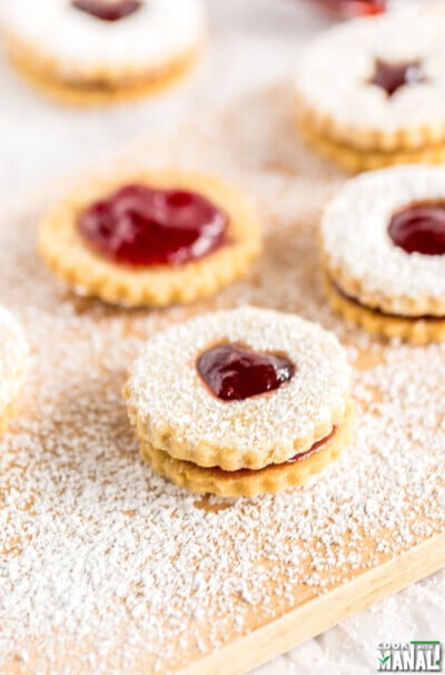 Raspberry Linzer Cookies - Cook With Manali