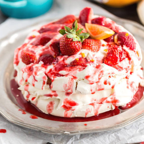 Berry Orange Pavlova Cake - Cook With Manali