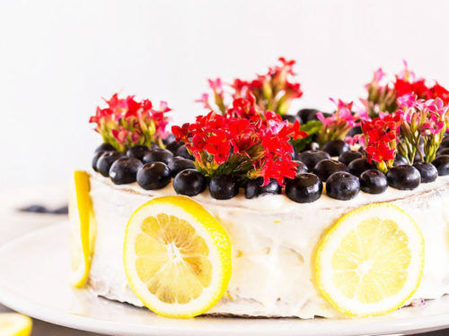 Buy/Send Blueberry Designer Cake- Eggless Half Kg Online- FNP