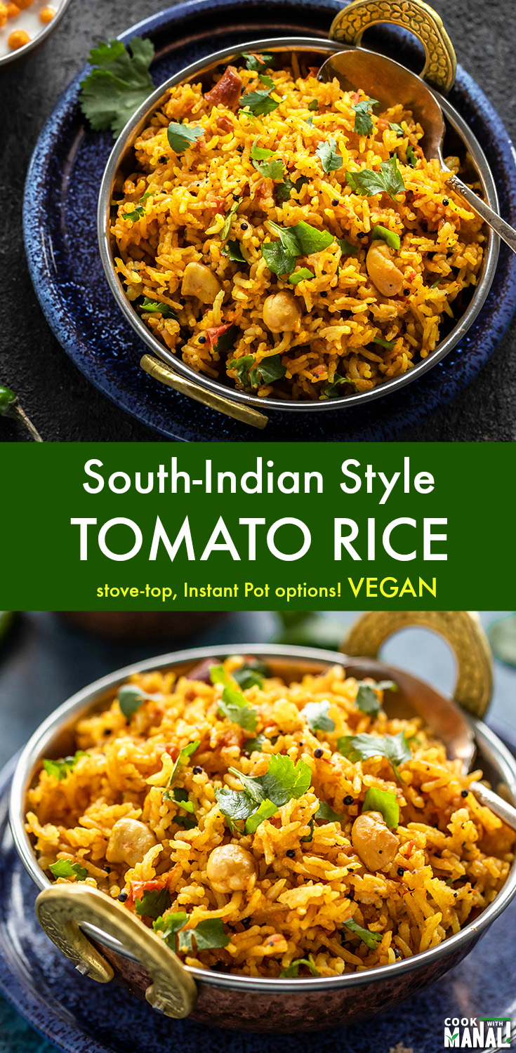 Tomato Rice Cook With Manali   Vegan Indian Tomato Rice 