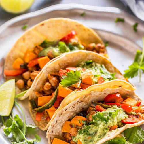 Chipotle Chickpea & Sweet Potato Tacos - Cook With Manali