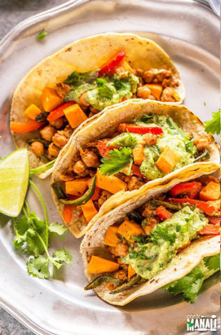 Chipotle Chickpea & Sweet Potato Tacos - Cook With Manali