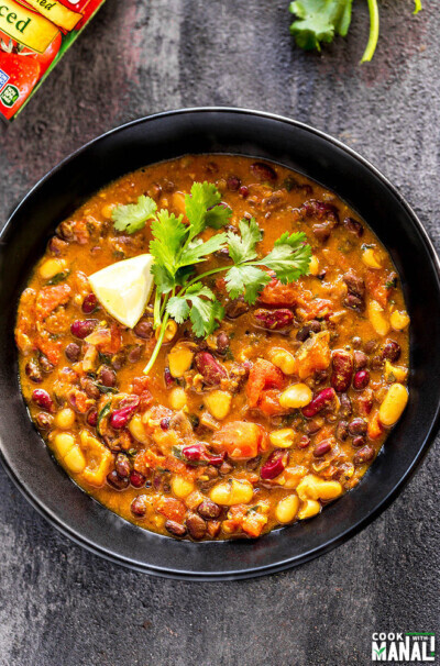 Vegan Three Bean Curry - Cook With Manali