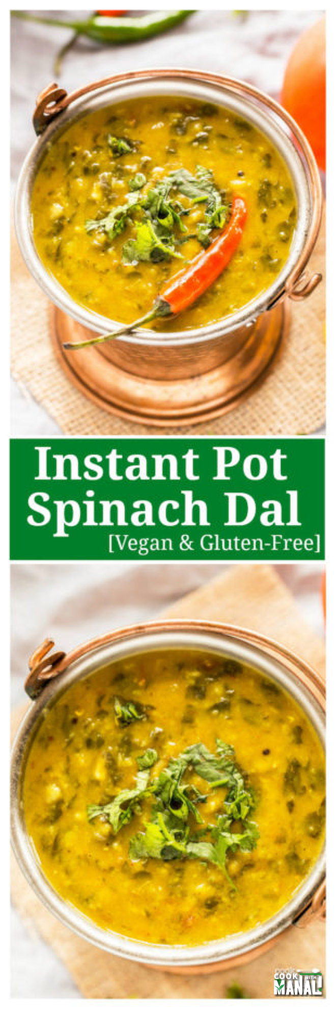Instant Pot Spinach Dal + Video - Cook With Manali