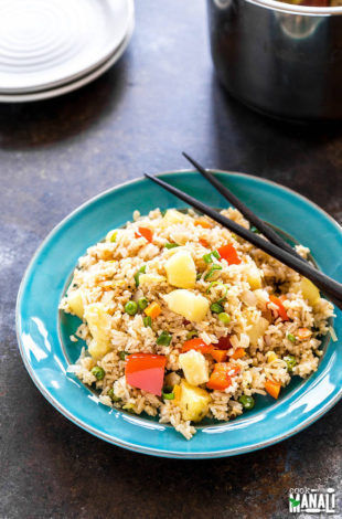 Instant Pot Vegan Pineapple Fried Rice + Video - Cook With Manali