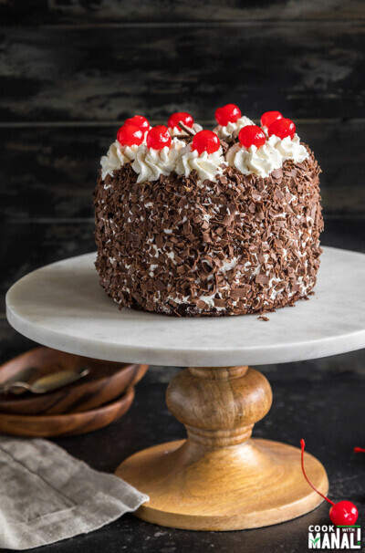 Eggless Black Forest Cake - Cook With Manali