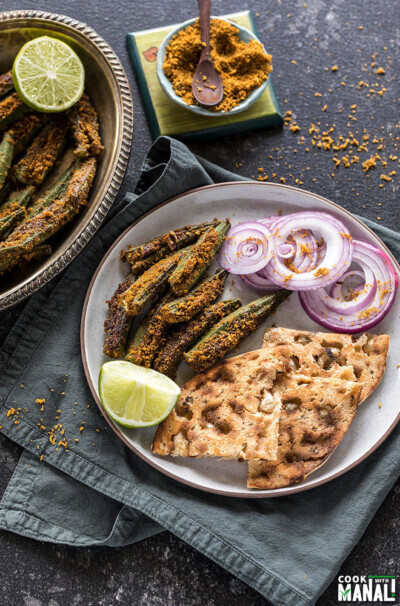 Bharwa Bhindi (Stuffed Okra) - Cook With Manali