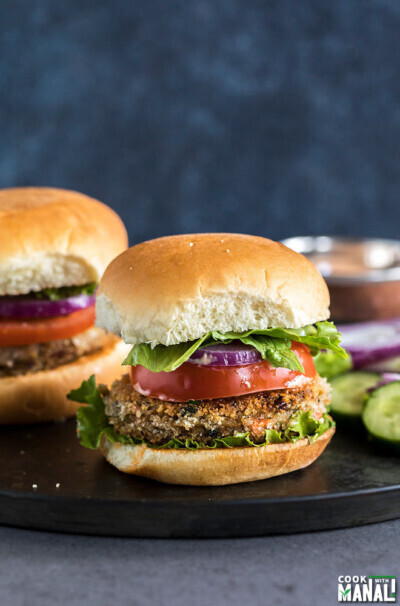 Vegetarian Burger (Indian Style) - Cook With Manali