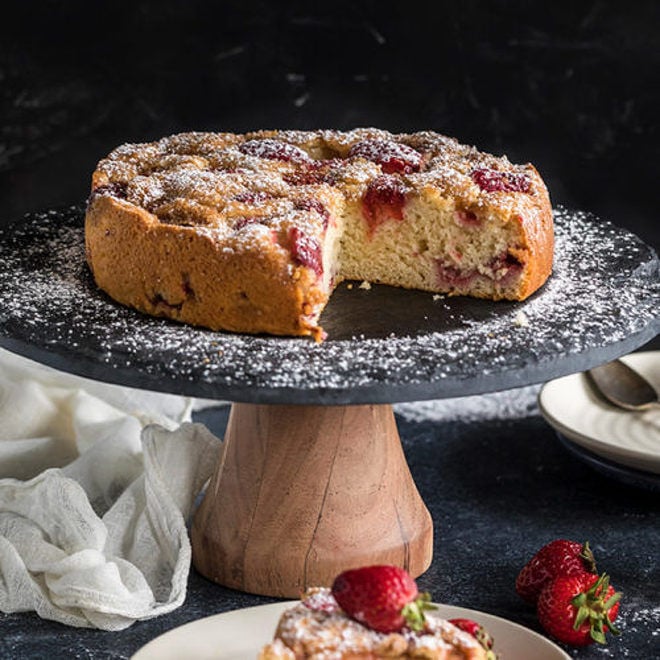 Strawberry Cake with Strawberry Sauce - Close Enough Kitchen