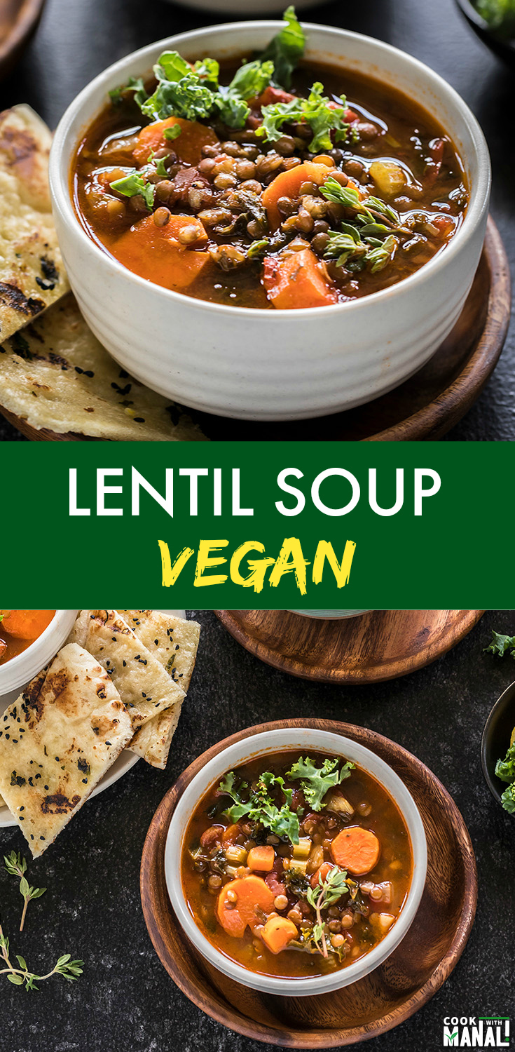 Vegan Lentil Soup - Cook With Manali