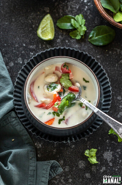 Vegan Tom Kha Gai Thai Coconut Soup Cook With Manali