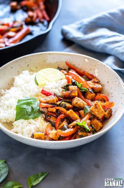 Thai Basil Tofu Stir Fry - Cook With Manali