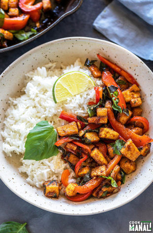 Thai Basil Tofu Stir Fry - Cook With Manali