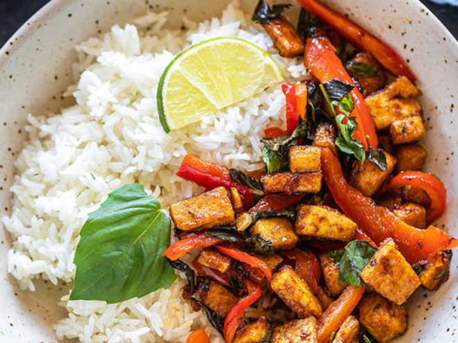 Thai Basil Tofu Stir Fry