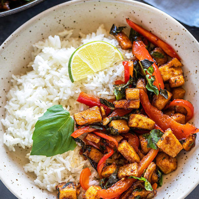 Thai Basil Tofu Stir Fry