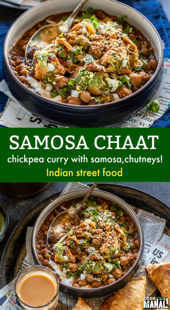 Samosa Chaat - Cook With Manali