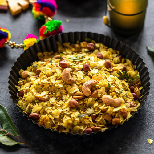 Roasted Poha Chivda - Cook With Manali