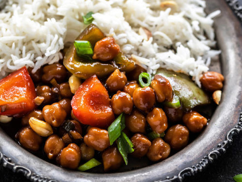 Instant Pot Kung Pao Chickpeas