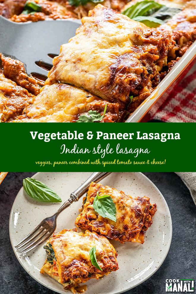 Vegetable & Paneer Lasagna (Indian Style Lasagna) - Cook With Manali