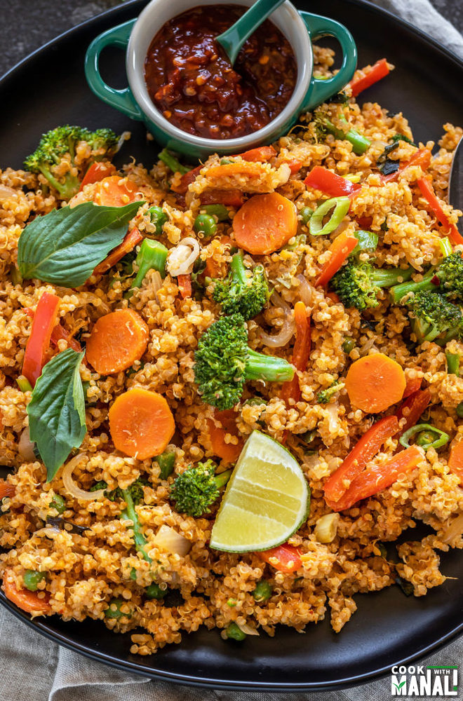 Instant Pot Red Curry Quinoa Fried Rice Cook With Manali