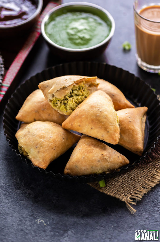 Baked Cream Cheese & Chutney Samosa - Cook With Manali