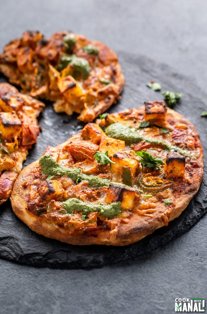 Paneer Tikka Naan Pizza Cook With Manali 0794