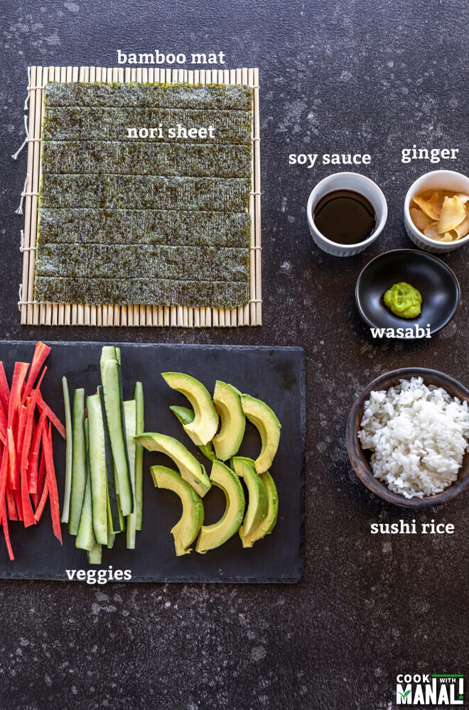 Vegan Sushi - Cook With Manali