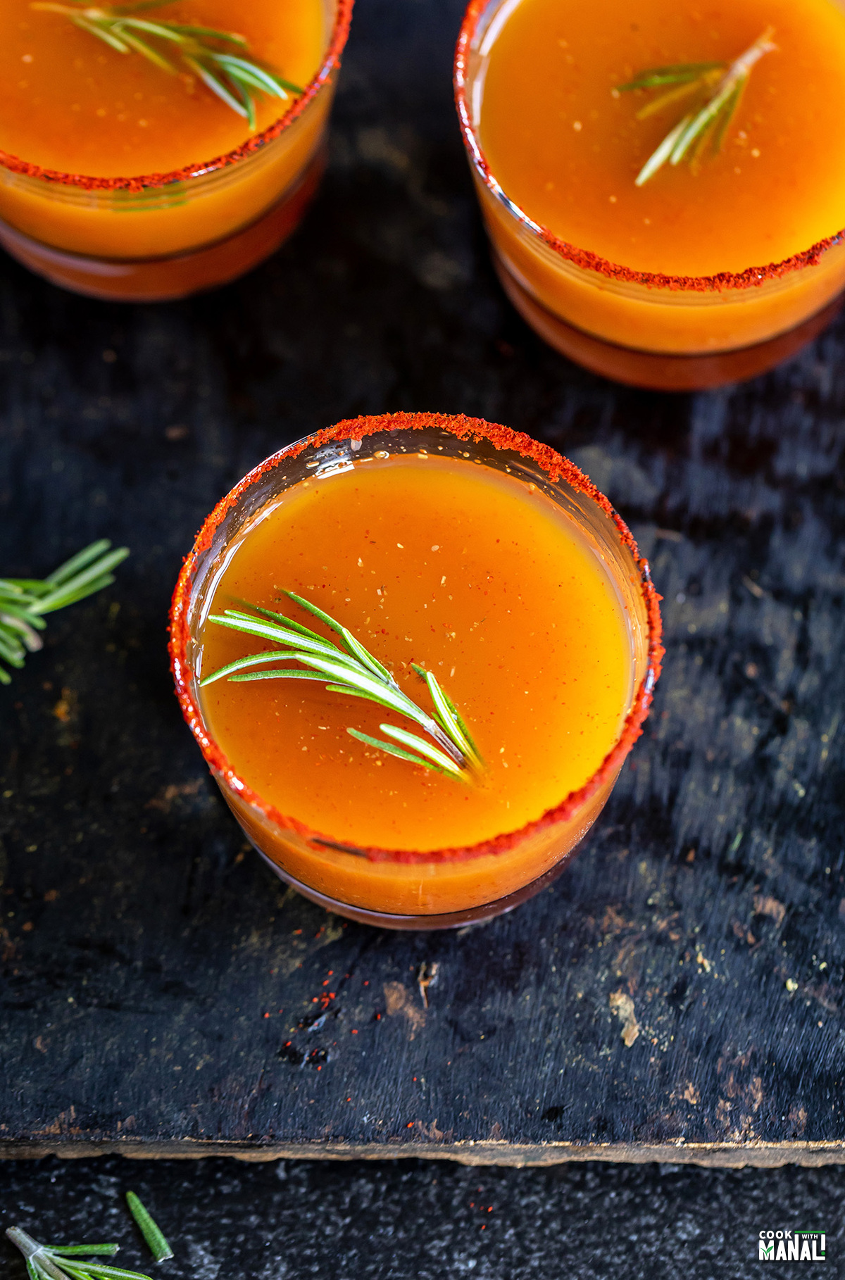 Spicy Sunset - Orange Rosemary Mocktail - Cook With Manali