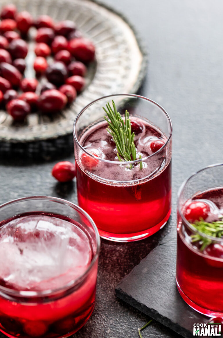 Cranberry Maple Rosemary Mocktail - Cook With Manali