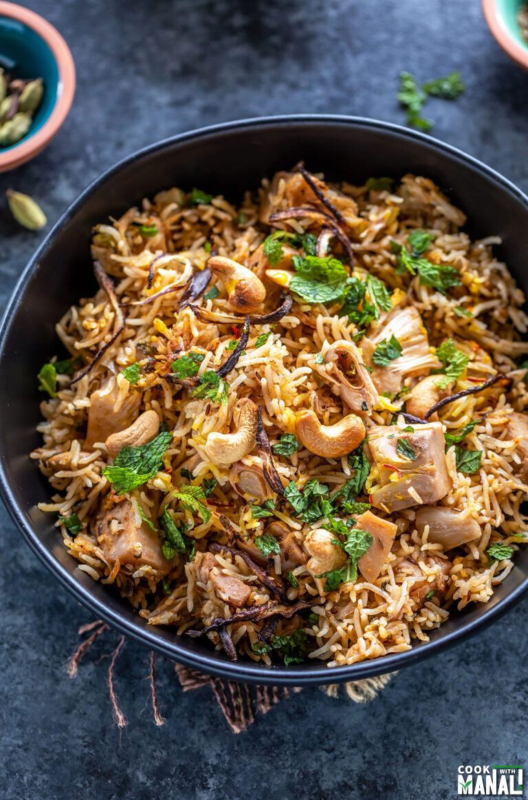 Instant Pot Jackfruit Biryani (Kathal Biryani) - Cook With Manali