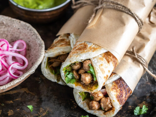 Chana Kathi Rolls  Chickpea Stuffed Flatbread - From My Bowl