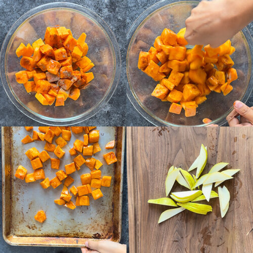 Butternut Squash & Pear Salad with Tahini Dressing - Cook With Manali