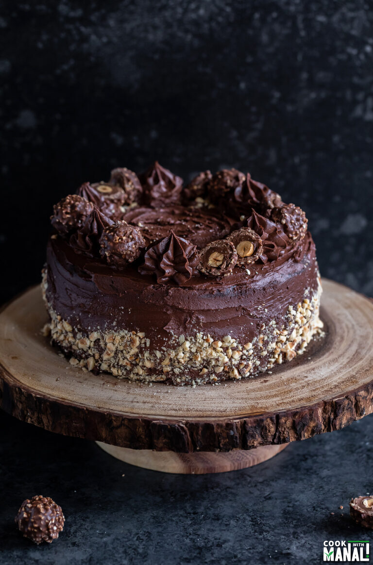 Eggless Ferrero Rocher Cake - Cook With Manali